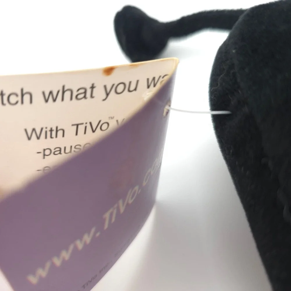 TiVo Mascot Plush Toy Small Black NWT Vintage Tech Advertising Logo Collectible